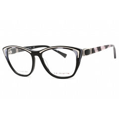 La Matta Women's Eyeglasses - Full Rim Cat Eye Black/White Grey Frame | LMV3304 C2