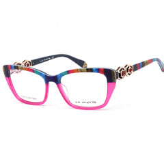 La Matta Women's Eyeglasses - Multicolor/Pink Cat Eye Plastic Frame | LMV3247 03-09