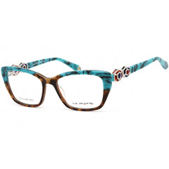 La Matta Women's Eyeglasses - Turquoise/Havana Cat Eye Plastic Frame | LMV3247 02-09
