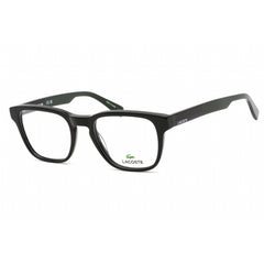 Lacoste Men's Eyeglasses - Clear Demo Lens Black Plastic Square Frame | L2909 001