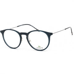 Lacoste Men's Eyeglasses - Clear Demo Lens Blue Acetate Full Rim Frame | L2846 424