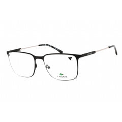 Lacoste Men's Eyeglasses - Clear Demo Lens Matte Black Rectangular Frame | L2287 002