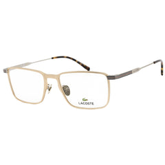 Lacoste Men's Eyeglasses - Clear Demo Lens Semi Matte Gold Metal Frame | L2285E 714