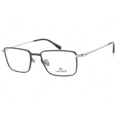 Lacoste Men's Eyeglasses - Clear Lens Blue/Silver Rectangular Frame | L2275E 424