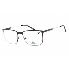 Lacoste Men's Eyeglasses - Clear Lens Matte Dark Grey Rectangular Frame | L2287 021