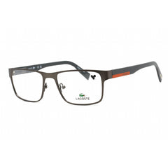 Lacoste Men's Eyeglasses - Dark Ruthenium Rectangular Frame Clear Lens | L2283 029