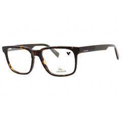 Lacoste Men's Eyeglasses - Full Rim Dark Havana Plastic Rectangular Frame | L2908 230