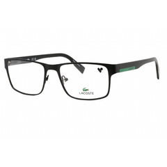 Lacoste Men's Eyeglasses - Full Rim Matte Black Metal Rectangular Frame | L2283 002