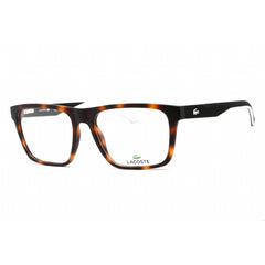 Lacoste Men's Eyeglasses - Matte Havana Rectangular Shape Frame Clear Lens | L2899 230