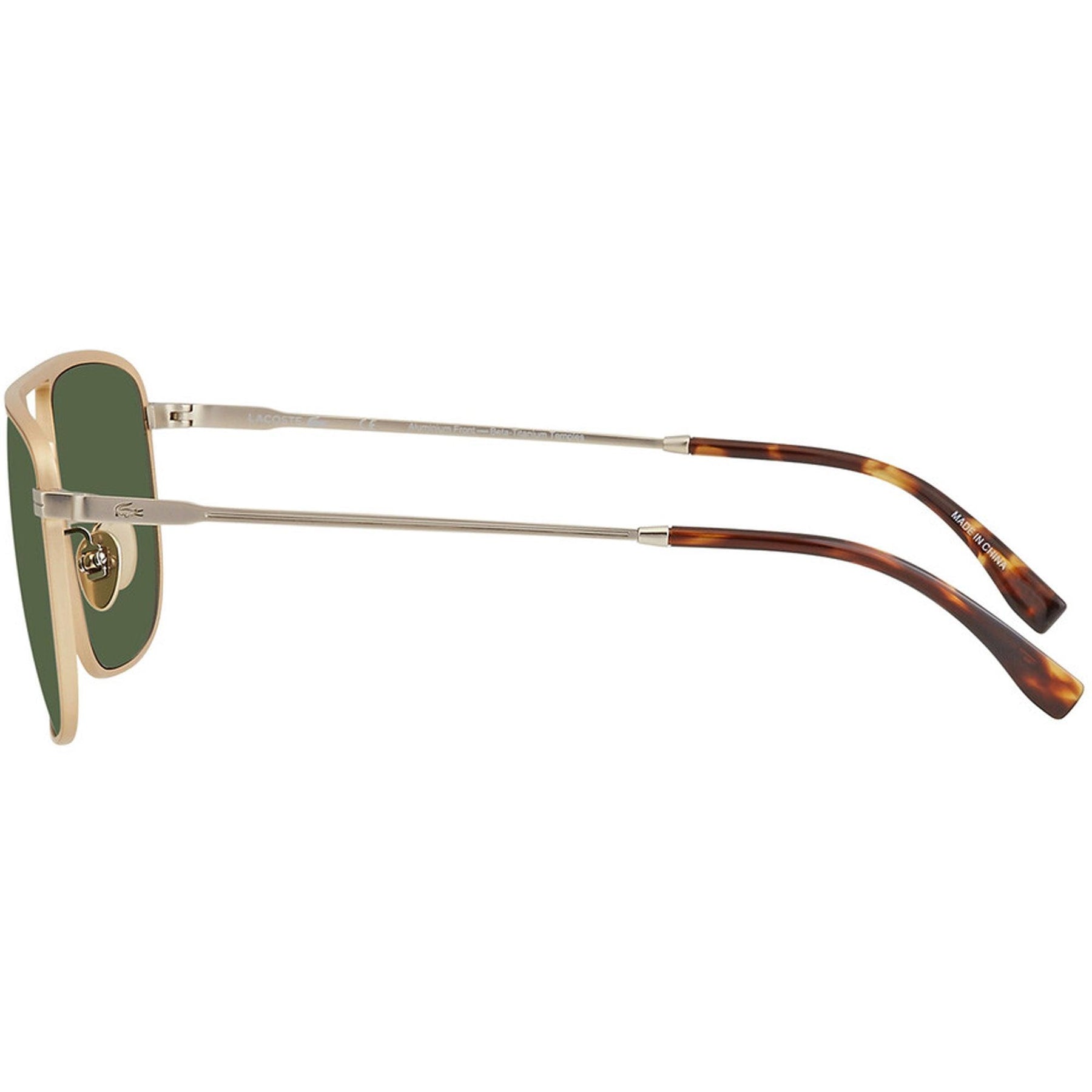 Lacoste Gold Frame Sunglasses with Green Lenses L271S Sunglasses - Lacoste Authorized Retailer | coolframes  main image 4