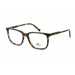 Lacoste Unisex Eyeglasses - Clear Lens Havana/Green Rectangular Frame | L2861 220