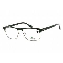Lacoste Unisex Eyeglasses - Full Rim Rectangular Matte Green Metal Frame | L2198 315