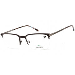 Lacoste Unisex Eyeglasses - Half Rim Red/Grey Rectangular Shaped Frame | L2268 615