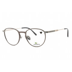 Lacoste Unisex Eyeglasses - Semi Matte Dark Ruthenium Metal Round Frame | L2284E 029