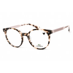 Lacoste Women's Eyeglasses - Clear Lens Rose Havana Plastic Round Frame | L2806 219
