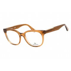 Lacoste Women's Eyeglasses - Clear Lens Transparent Caramel Oval Frame | L2901 232