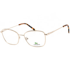Lacoste Women's Eyeglasses - Full Rim Gold Cat Eye Shaped Metal Frame | L2281 710
