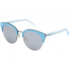 Lacoste Women's Sunglasses - Grey Lens Semi Rimless Blue Plastic Frame | L188SK 467