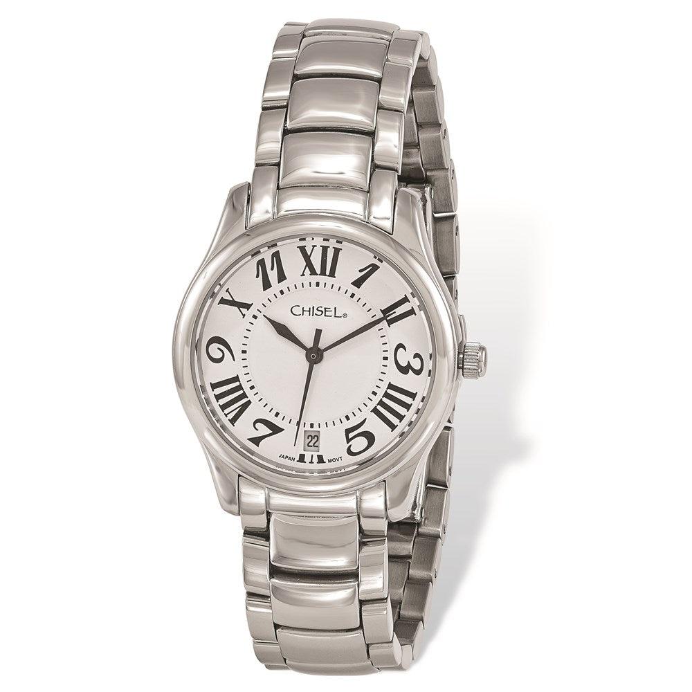 Ladies Chisel White Ceramic White Dial Watch display picture 3
