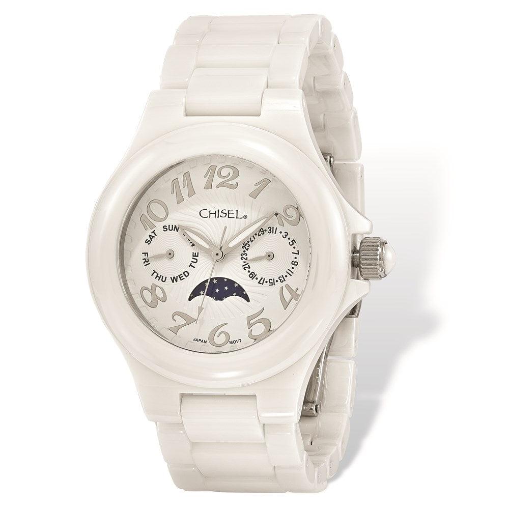 Ladies Chisel Stainless Steel White Tonneau Dial Wrist Watch  display picture 2