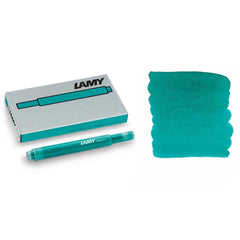 Lamy Ink Cartridge Refill - T10 for Fountain Pens, Turmaline, Pack of 5 | LT10TURM