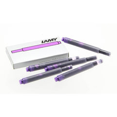 Lamy T10 Fountain Pen Violet Ink Cartridge, Pack of 5