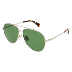 Lanvin Men's Sunglasses - Gold Full Rim Metal Pilot Frame Green Lens | LNV113S 733
