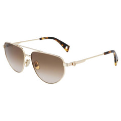 Lanvin Unisex Sunglasses - Gold Aviator Frame Brown Gradient Lens | LNV105S 740