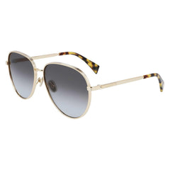 Lanvin Unisex Sunglasses - Gradient Gray Lens Aviator Metal Frame | LNV107S 714