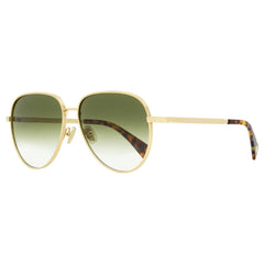 Lanvin Unisex Sunglasses - Gradient Green Lens Aviator Full Rim Frame | LNV107S 715