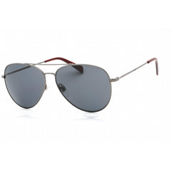 Levi's Unisex Sunglasses - Dark Ruthenium Red Aviator Grey Lens | LV 1006/S 09N2 IR