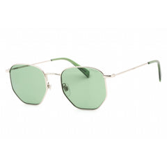 Levi's Unisex Sunglasses - Palladium/Green Metal Geometric Frame | LV 1004/S 0KTU QT