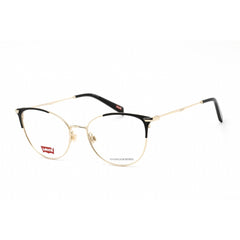 Levi's Women's Eyeglasses - Clear Lens Gold Black Cat Eye Shape | LV 5025 0RHL 00