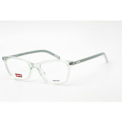 Levi's Women's Eyeglasses - Clear Lens Green Hexetate Square Frame | LV 1022 01ED 00