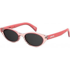 Levi'S Women's Sunglasses - Pink Oval Acetate Frame Grey Lens | LEVI LV 1003/S 035J/IR