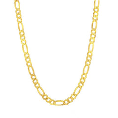 Men's Chain - Gold Sterling Silver 5mm Flat Figaro, 20 Inch | Q-5756-20
