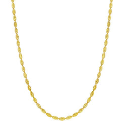 Unisex Chain - Sterling Silver 2mm Oval Moon Cut, 20 Inch | Q-5738-20