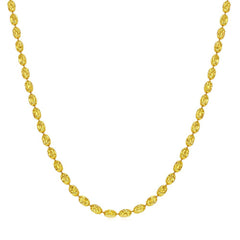 Unisex Chain - Sterling Silver 3mm Oval Moon Cut, 18 Inch | Q-5739-18