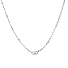Women's Chain - Half Beaded and Box with Beads, 16 Inch | Q-5752-16