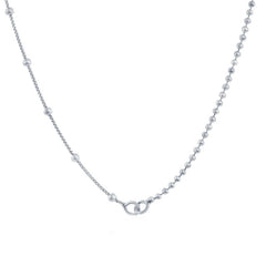 Women's Chain - Half Beaded and Box with Beads, 18 Inch | Q-5752-18
