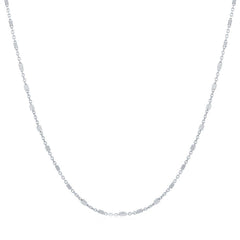 Women's Chain - Sterling Silver Square Beads Shape, 18 Inch | Q-5742-18