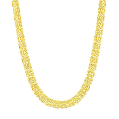 Women's Necklace - YG Plated Sterling Silver Byzantine | L-4314-GP