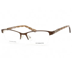Liz Claiborne Women's Eyeglasses - Clear Demo Lens Brown Rectangular | L 615 0RF4 00