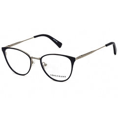 Longchamp Women's Eyeglasses - Clear Demo Lens Blue Metal Round Frame | LO2124 424