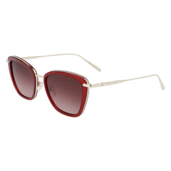 Longchamp Women's Sunglasses - Metal Burgundy Butterfly Full Rim Frame | LO638S 604