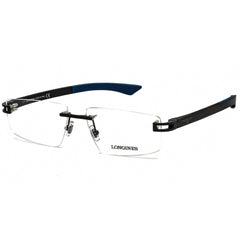 Longines Men's Eyeglasses - Clear Lens Matte Black Rectangular Frame | LG5007-H 002