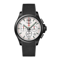 Longines Men's Watch - Conquest V.H.P. Chronograph Black Rubber Strap | L37172769