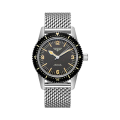Longines Men's Watch - Heritage Skin Diver Automatic Black Dial Bracelet | L28224566