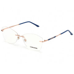 Longines Women's Eyeglasses - Clear Demo Lens Gold/Blue Rimless Frame | LG5010-H 033