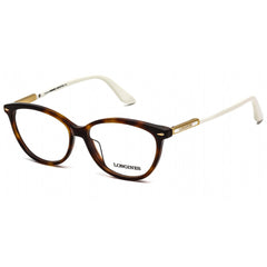 Longines Women's Eyeglasses - Clear Lens Dark Havana Cat Eye Frame | LG5013-H 052